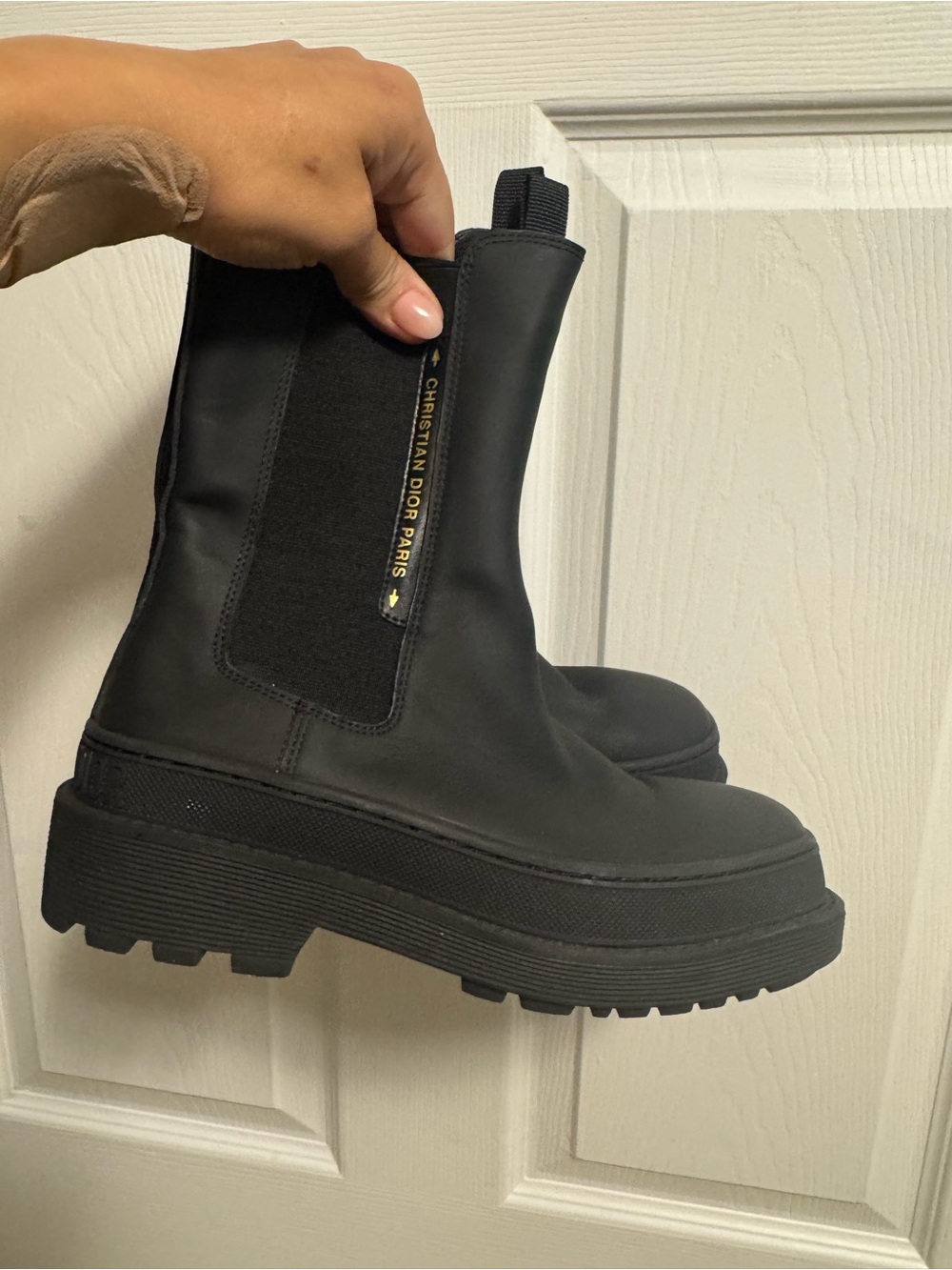 Replica Dior Black Chelsea Boots size 39 new rain boots